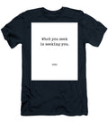 Rumi Quote 02 What You Seek Is Seeking You Typewriter Print Studio Grafiikka T-Shirt