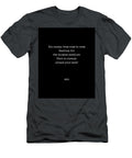 Rumi Quote 12 You Wander From Room to Room Typewriter Print Black Studio Grafiikka T-Shirt