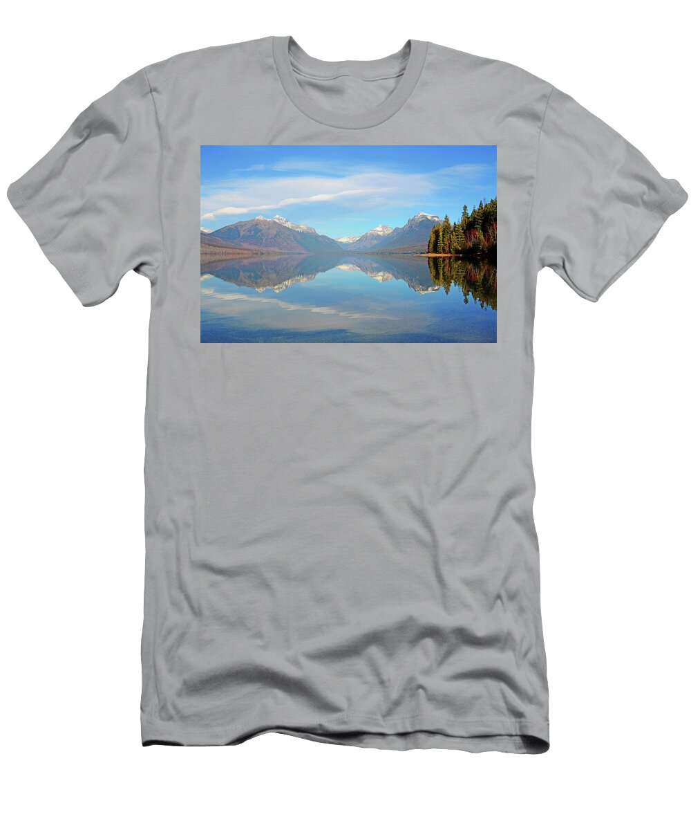 Sacred Dancing Reflections Whispering Peaks Photography T-Shirt