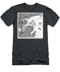 Salem Marblehead and Beverly Harbors Nautical Chart Map 2024 Black and White Carol Japp T-Shirt