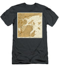 Salem Marblehead and Beverly Harbors Nautical Chart Map 2024 Sepia Carol Japp T-Shirt