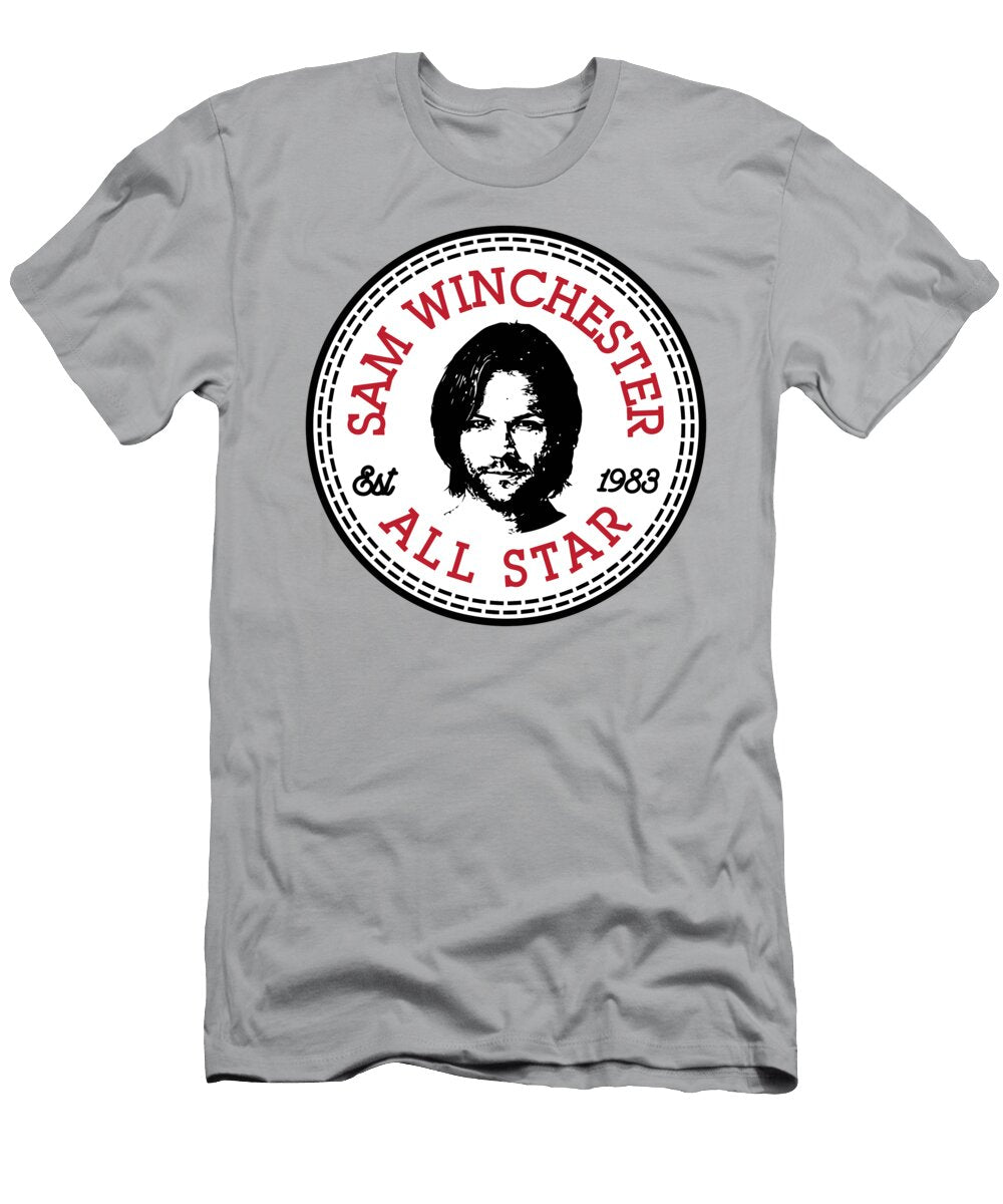Sam Winchester Supernatural All Star Converse Logo Diah Kezia Yuniar T-Shirt