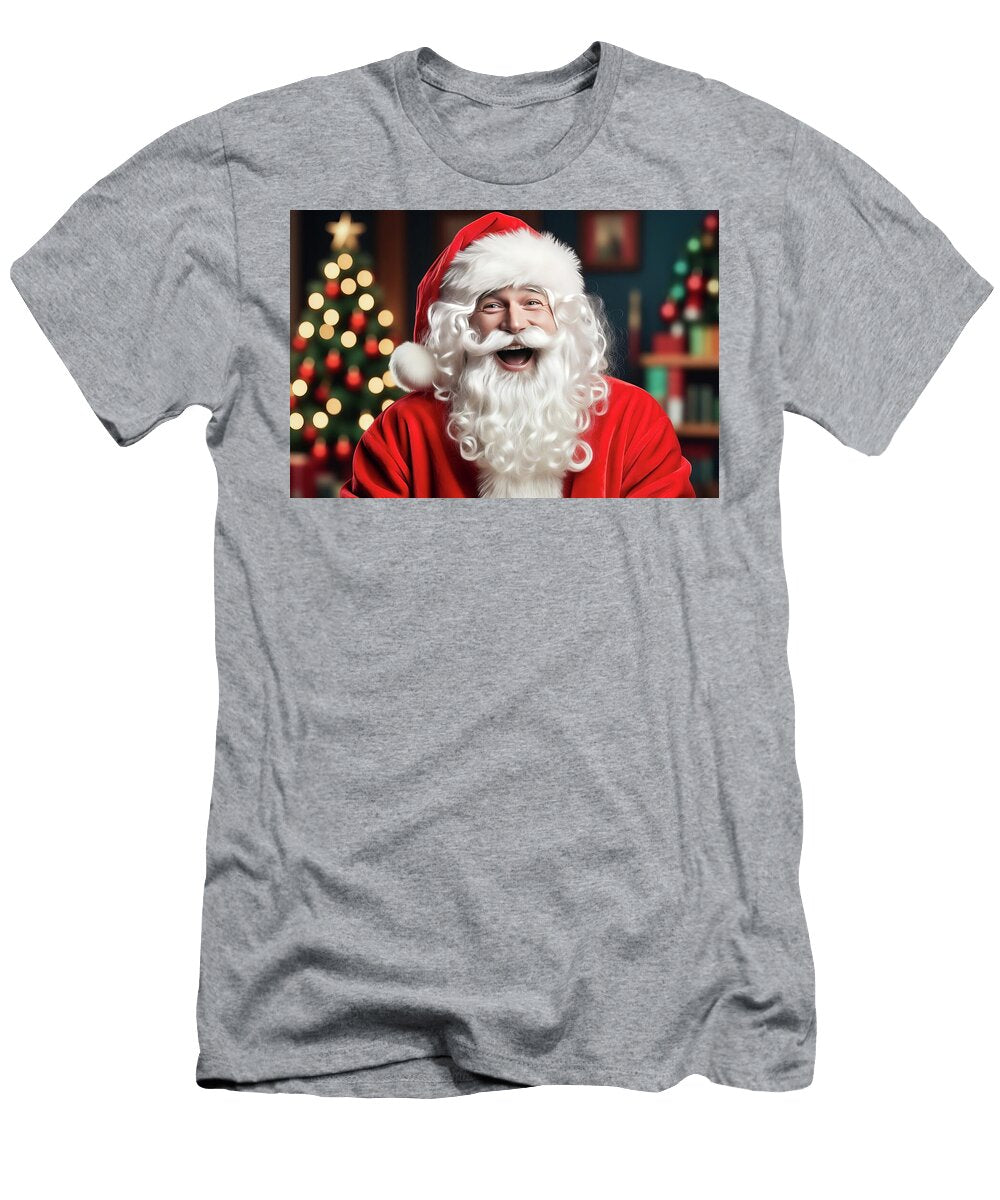 Santa Claus Helper Close Up on Background for Christmas and New Year Designs Talha Khan T-Shirt