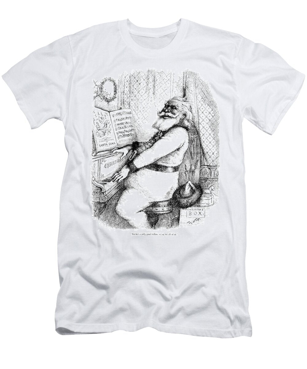 Santa Playing the Piano Thomas Nast T-Shirt