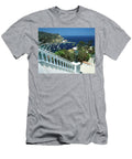 Scenic View Coast Stairway and Marina Vintage Images T-Shirt