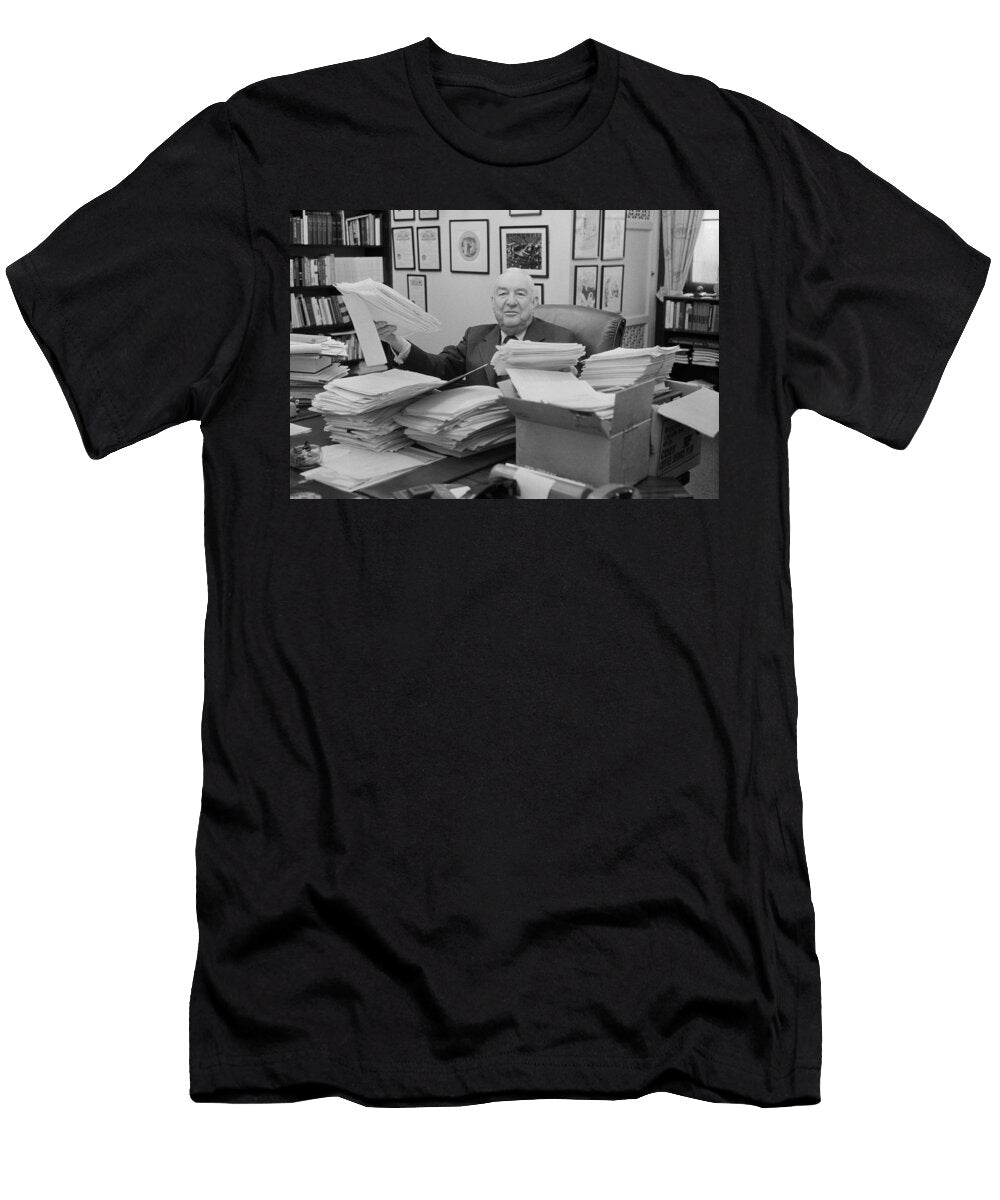 Senator Sam Ervin Seated At Desk 1971 War Is Hell Store T-Shirt