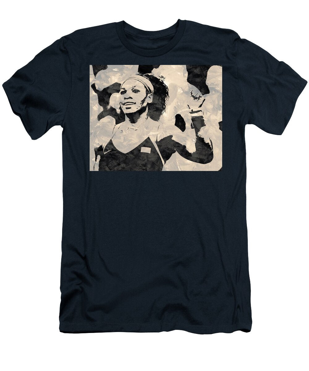 Serena Williams Paint Splatter 5f Brian Reaves T-Shirt