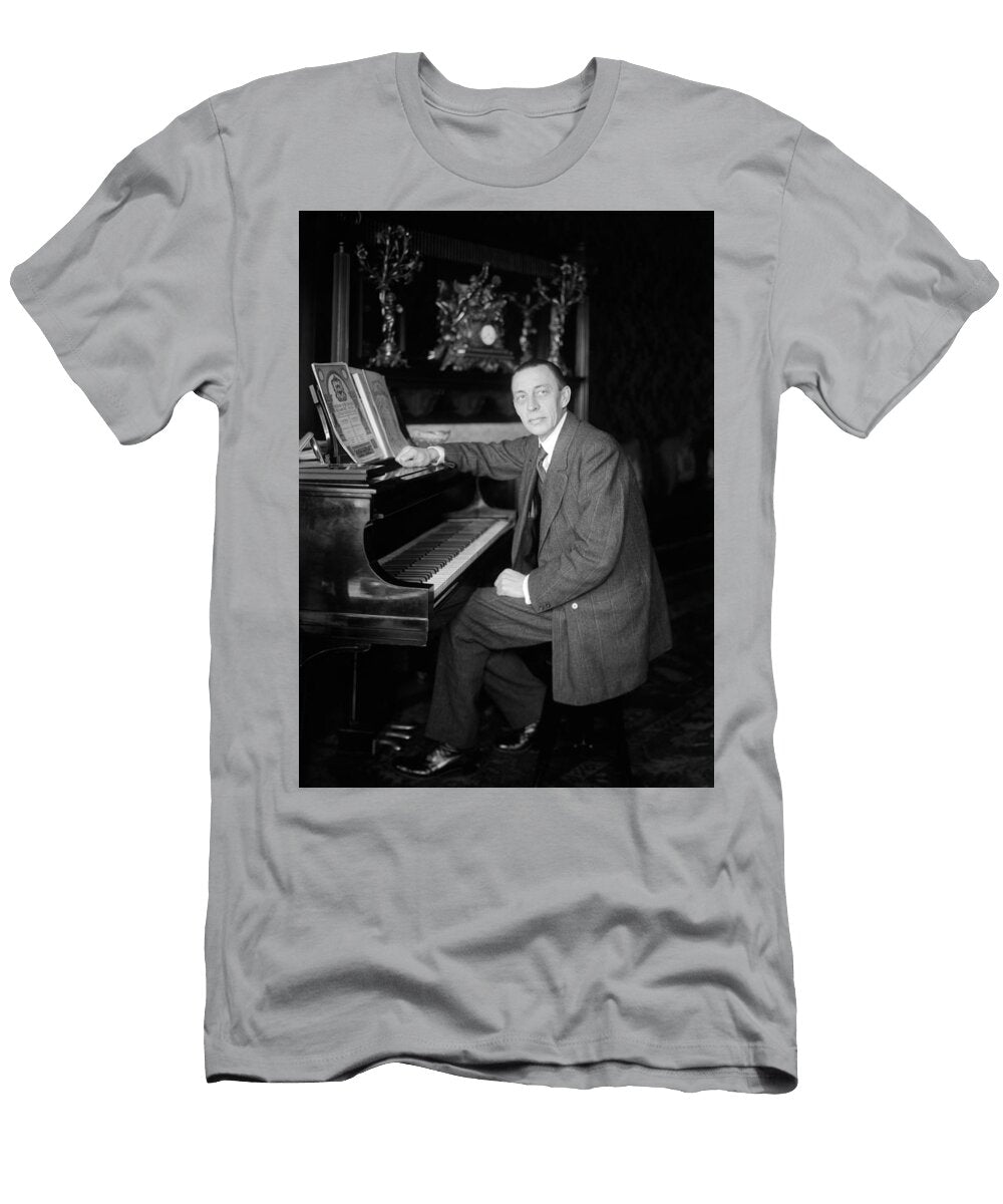 Sergei Rachmaninoff At the Piano Circa 1915 War Is Hell Store T-Shirt