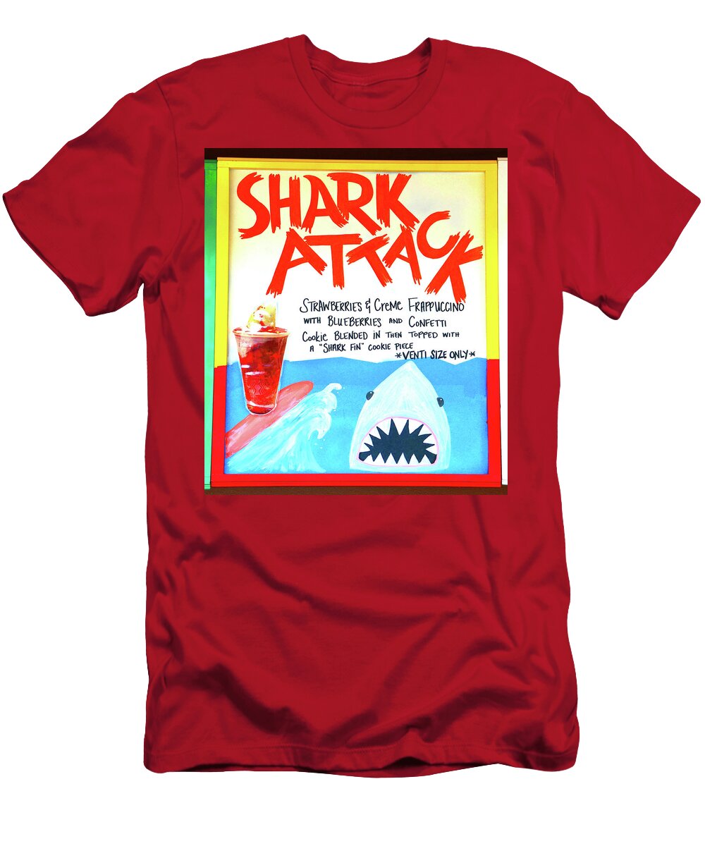 Shark Attack Drink At Starbucks David Lee Thompson T-Shirt