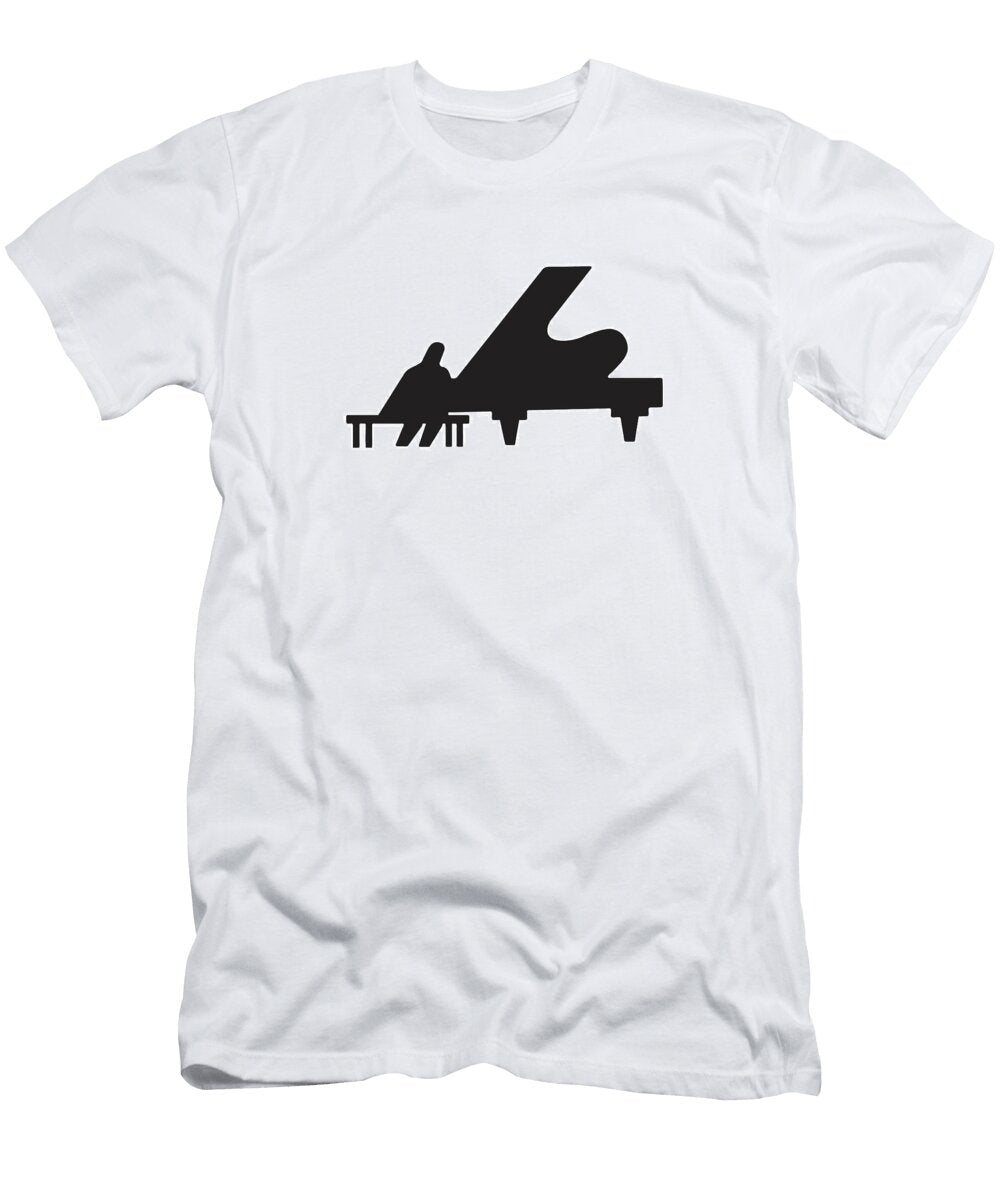 Silhouette of Pianist and Grand Piano Csa Images T-Shirt