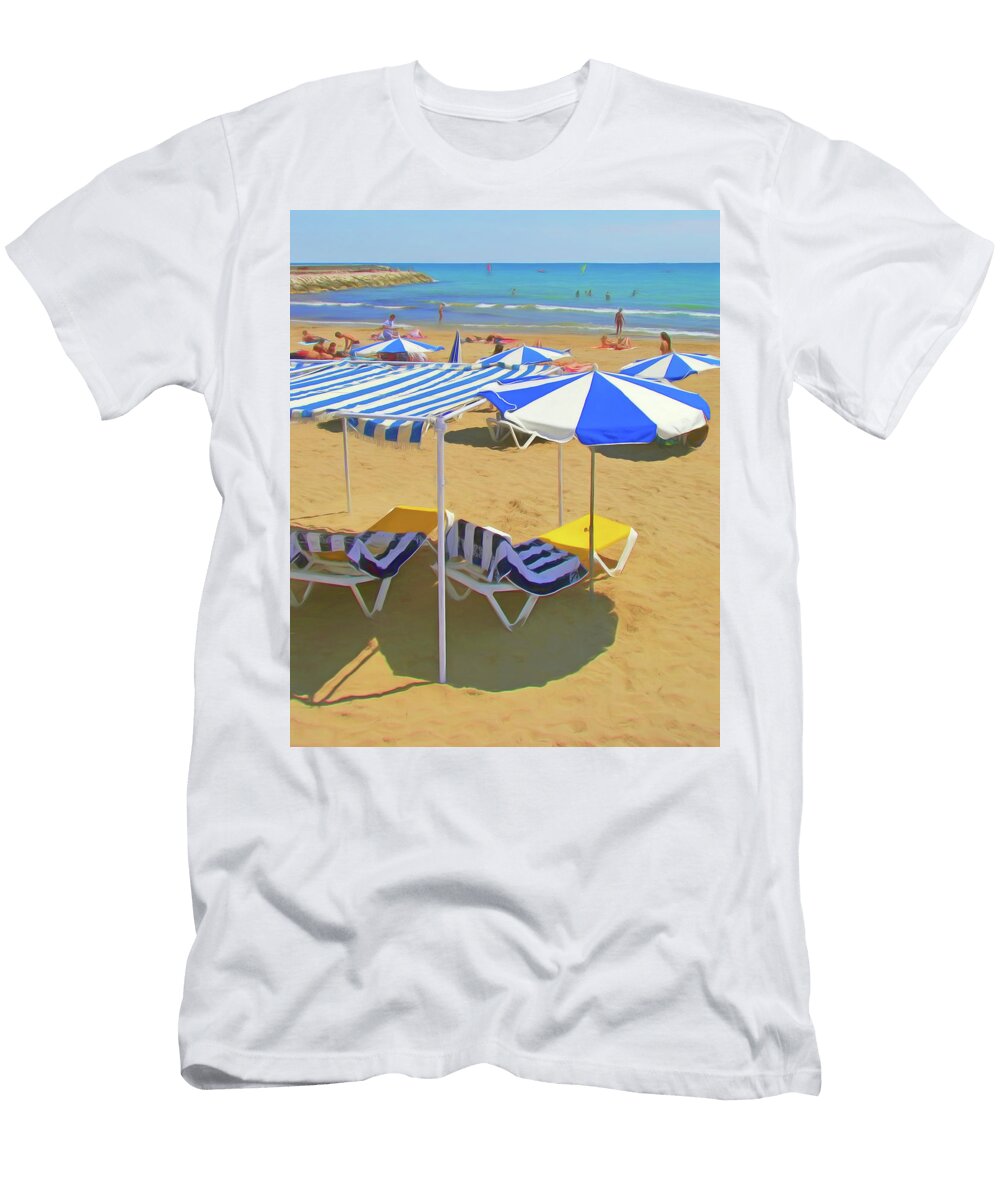 Sitges Beach Spain Nikolyn Mcdonald T-Shirt