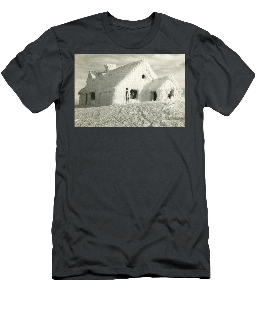 Ski Chalet Covered in Snow American School T-Shirt
