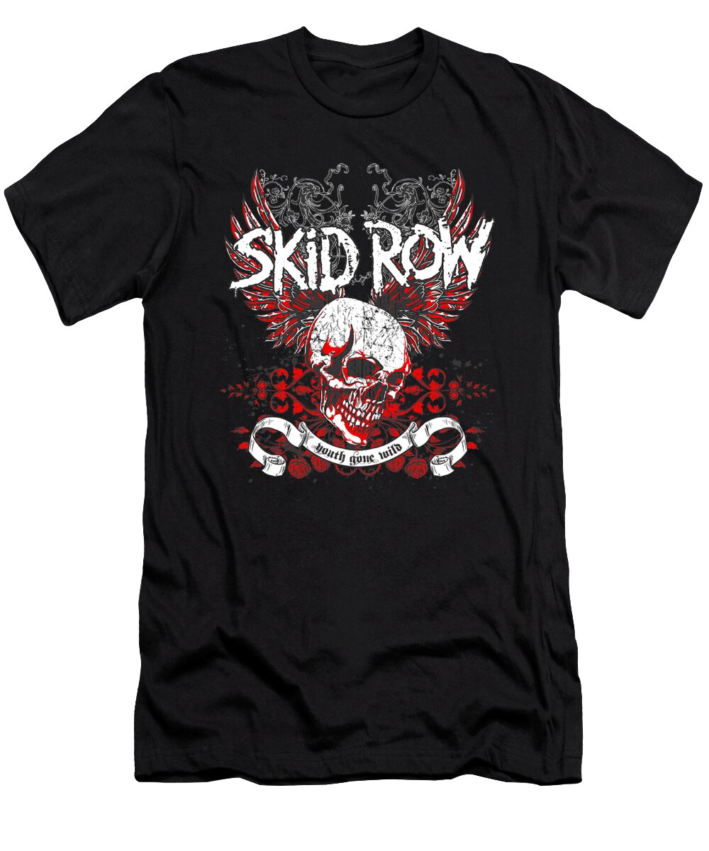Skid Row Winged Skull Brand a T-Shirt