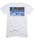 Sledging and Skiing Down the Trail Andrew Macara T-Shirt