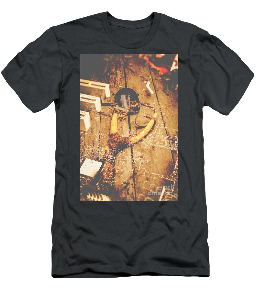 Slingshot with Mouse Cyber Attack Jorgo Photography Wall Art Gallery T-Shirt