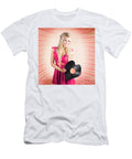 Smiling DJ Woman in Love with Retro Music Ryan Jorgensen T-Shirt