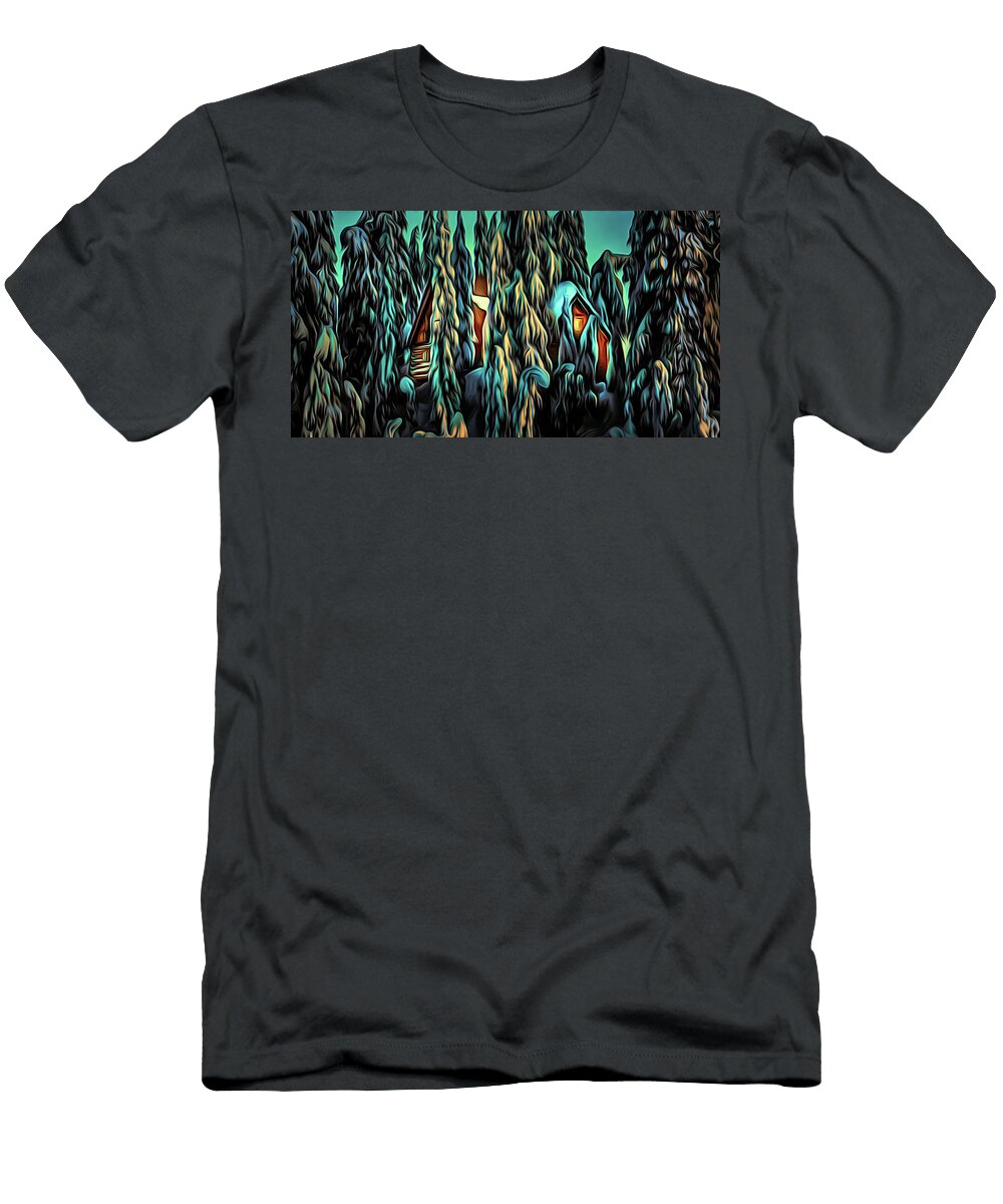 Snow Covered Cabin Naman Imagery T-Shirt