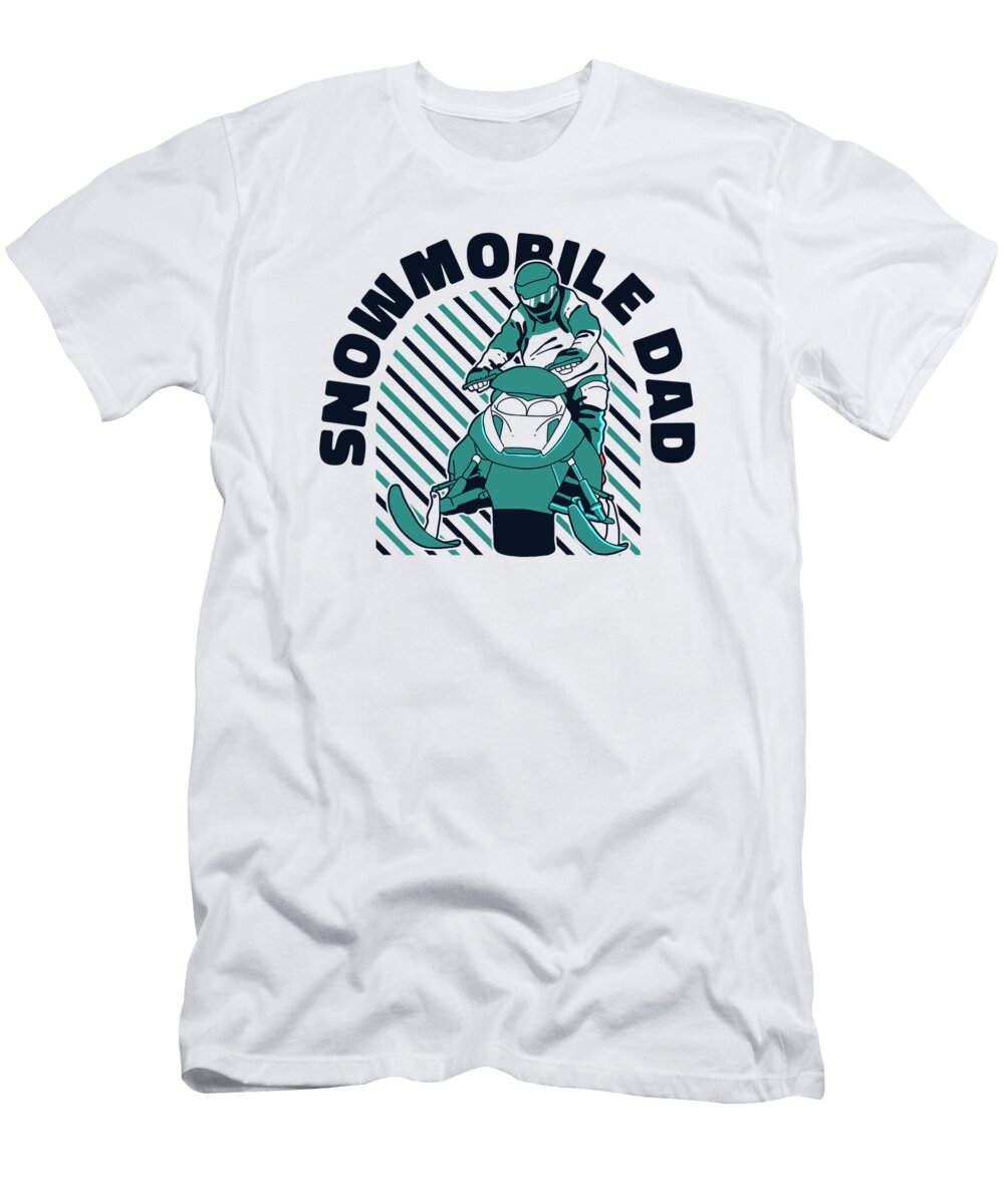 Snowmobile Dad Sledding Snowbike Racer Snowmobile Riding Graphics Lab T-Shirt