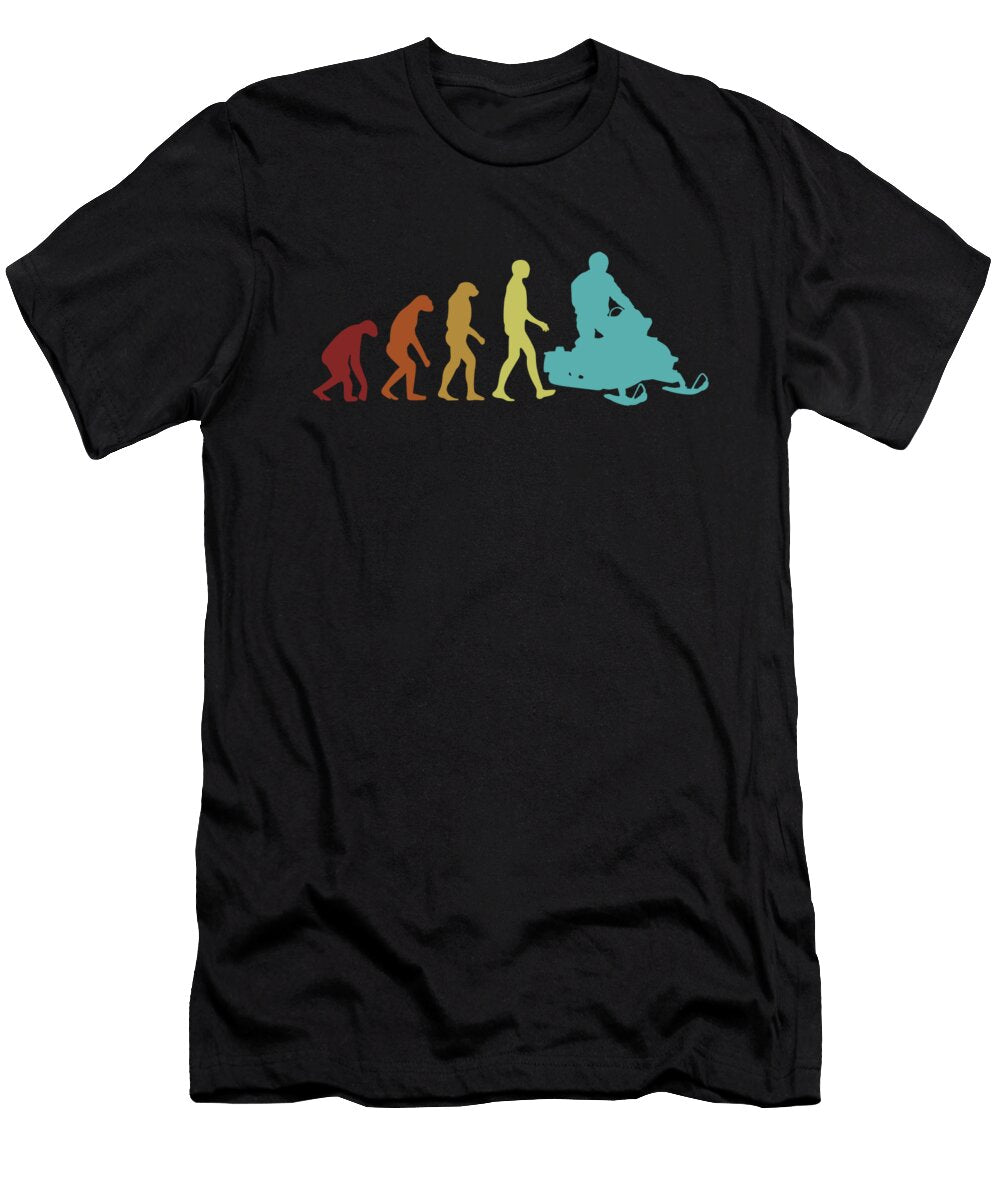 Snowmobile Evolution Sledding Snowbike Snowmobile Riding Graphics Lab T-Shirt