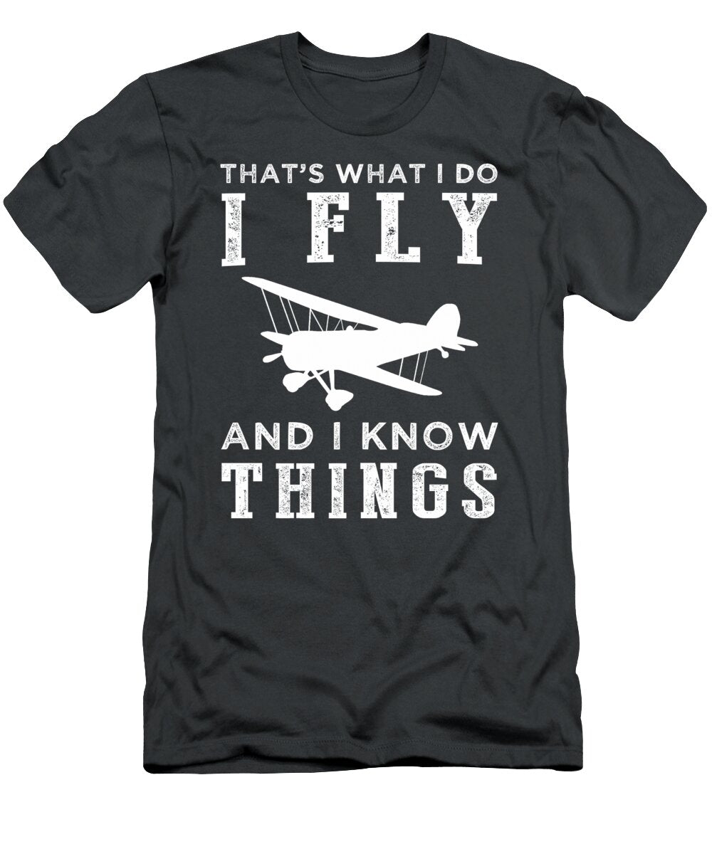 Soaring with Knowledge Thats What I Do I Fly Rcplane and I Know Things Funny Rcplane T-Shirt