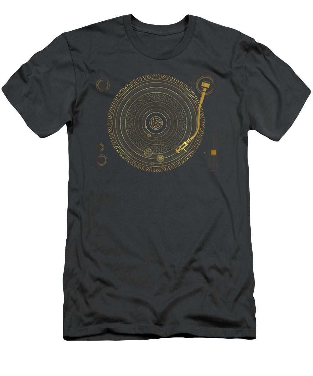 Space Djsolar System Edm Turntable Kodik Wilfr T-Shirt