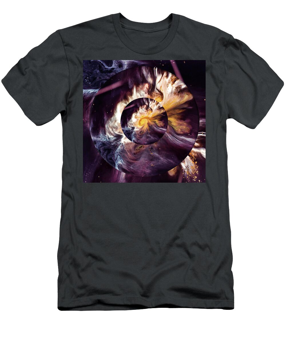 Space Gas Circles Pelo Blanco Photo T-Shirt