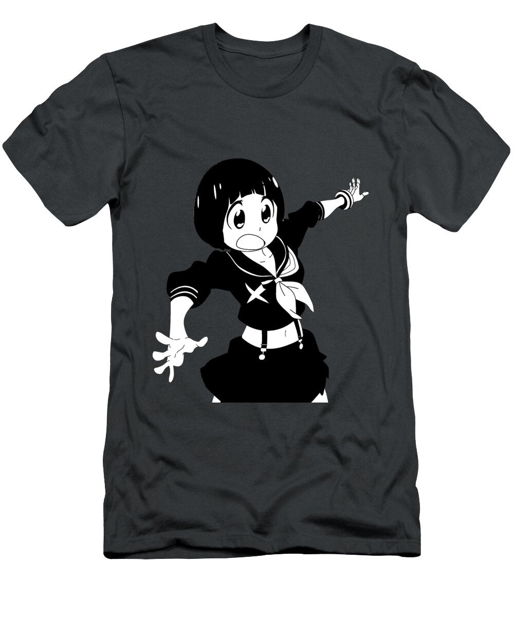 Space Hustle Mako Mankanshoku 1 Black and White the Anime World T-Shirt