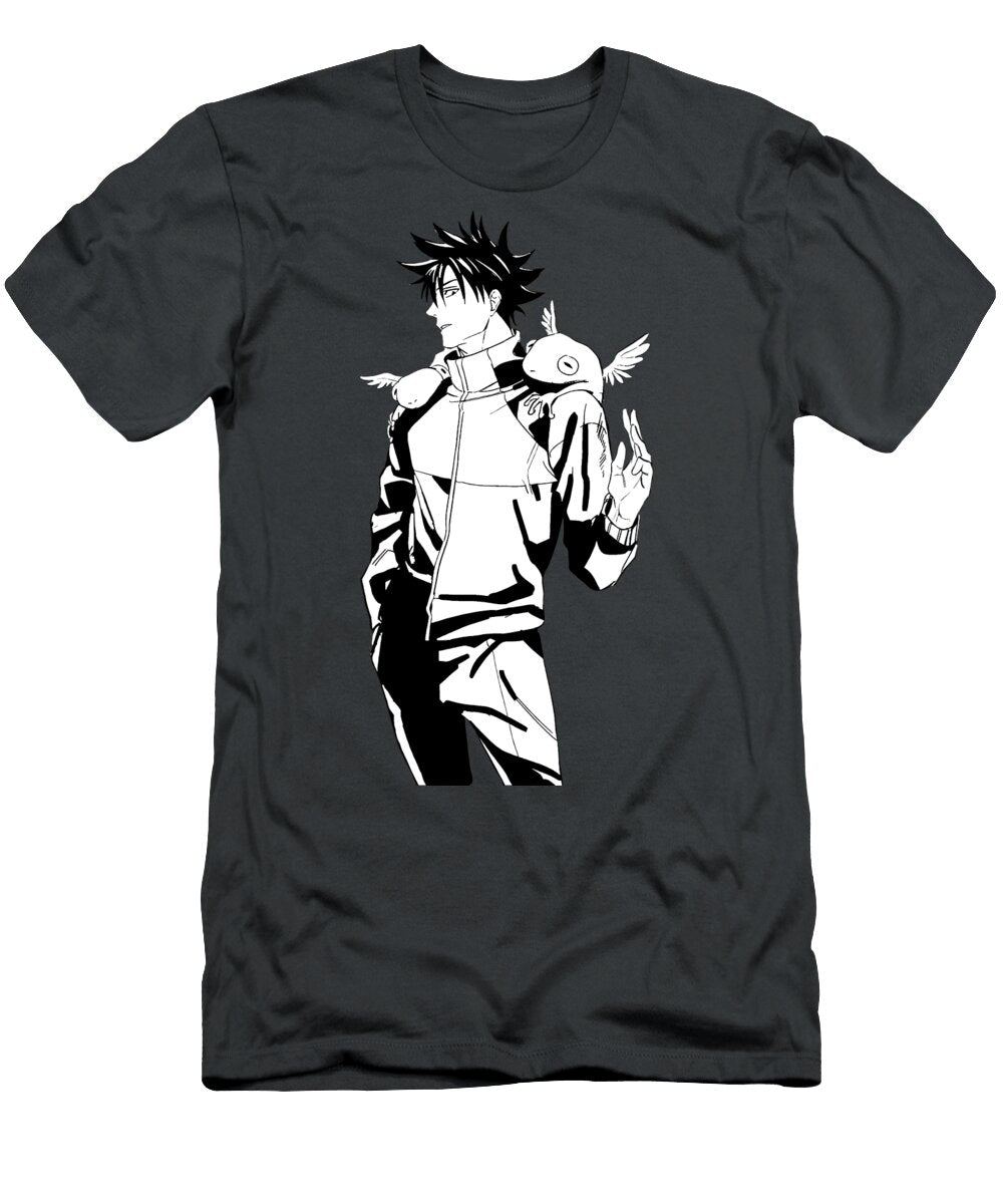 Space Hustle Megumi Fushiguro 4 Black and White the Anime World T-Shirt