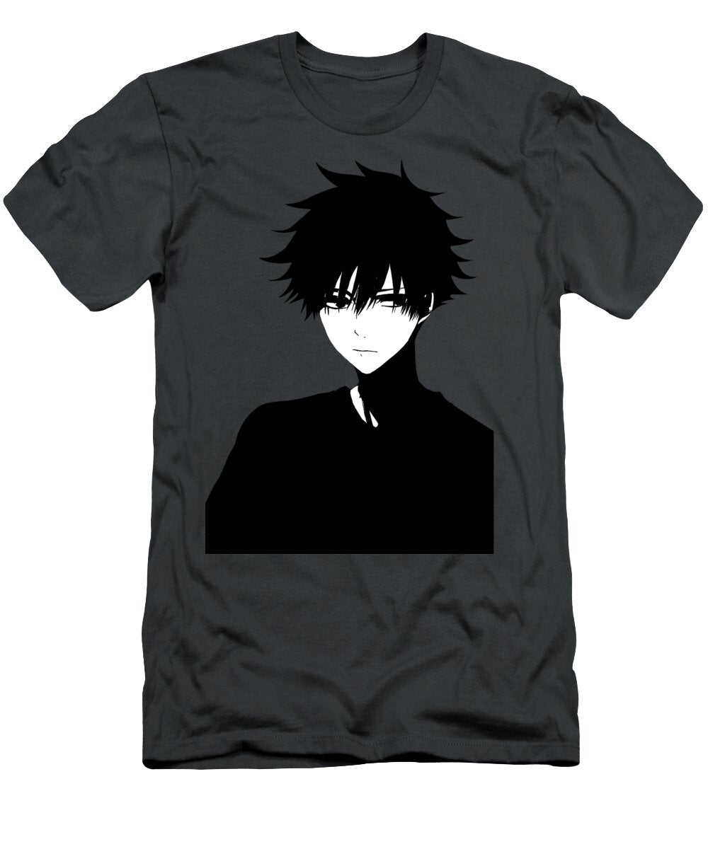 Space Hustle Megumi Fushiguro 5 Black and White the Anime World T-Shirt
