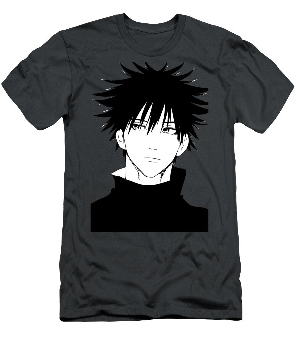 Space Hustle Megumi Fushiguro 7 Black and White the Anime World T-Shirt