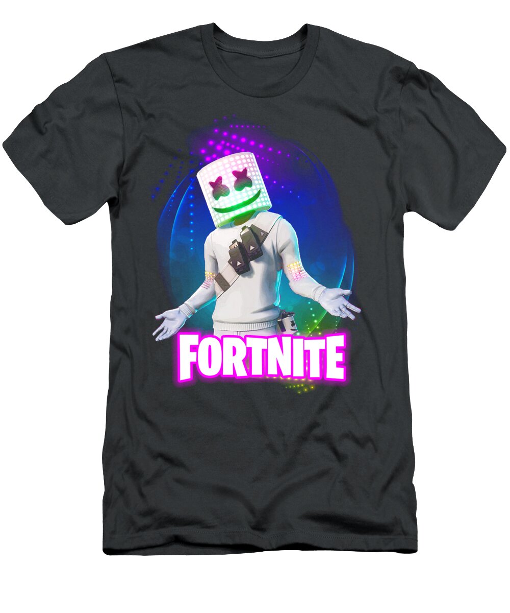 Space Hustle of Fortnite Marshmello the Anime World T-Shirt