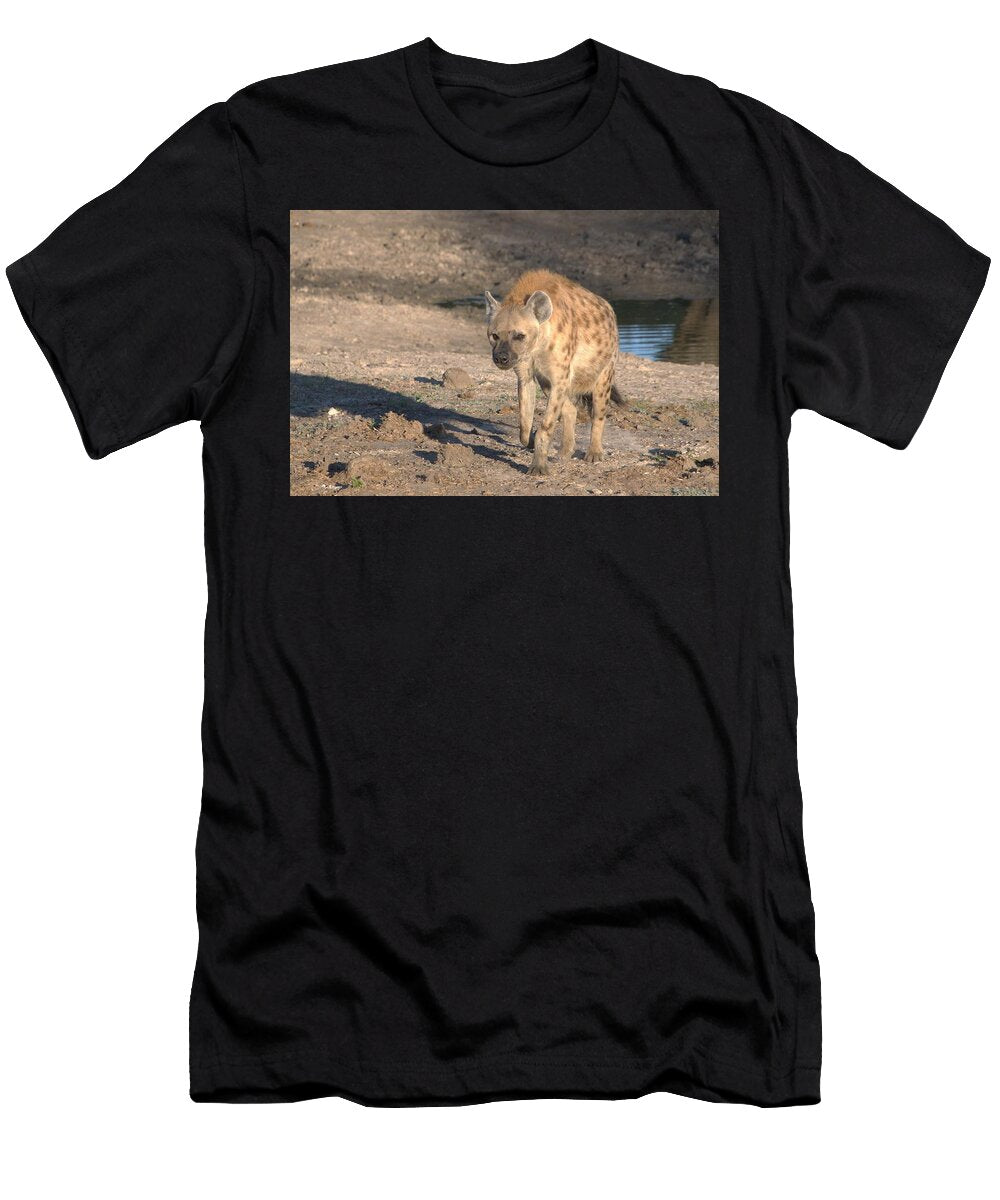Spotted Hyena By the Water Flo Mckinley T-Shirt