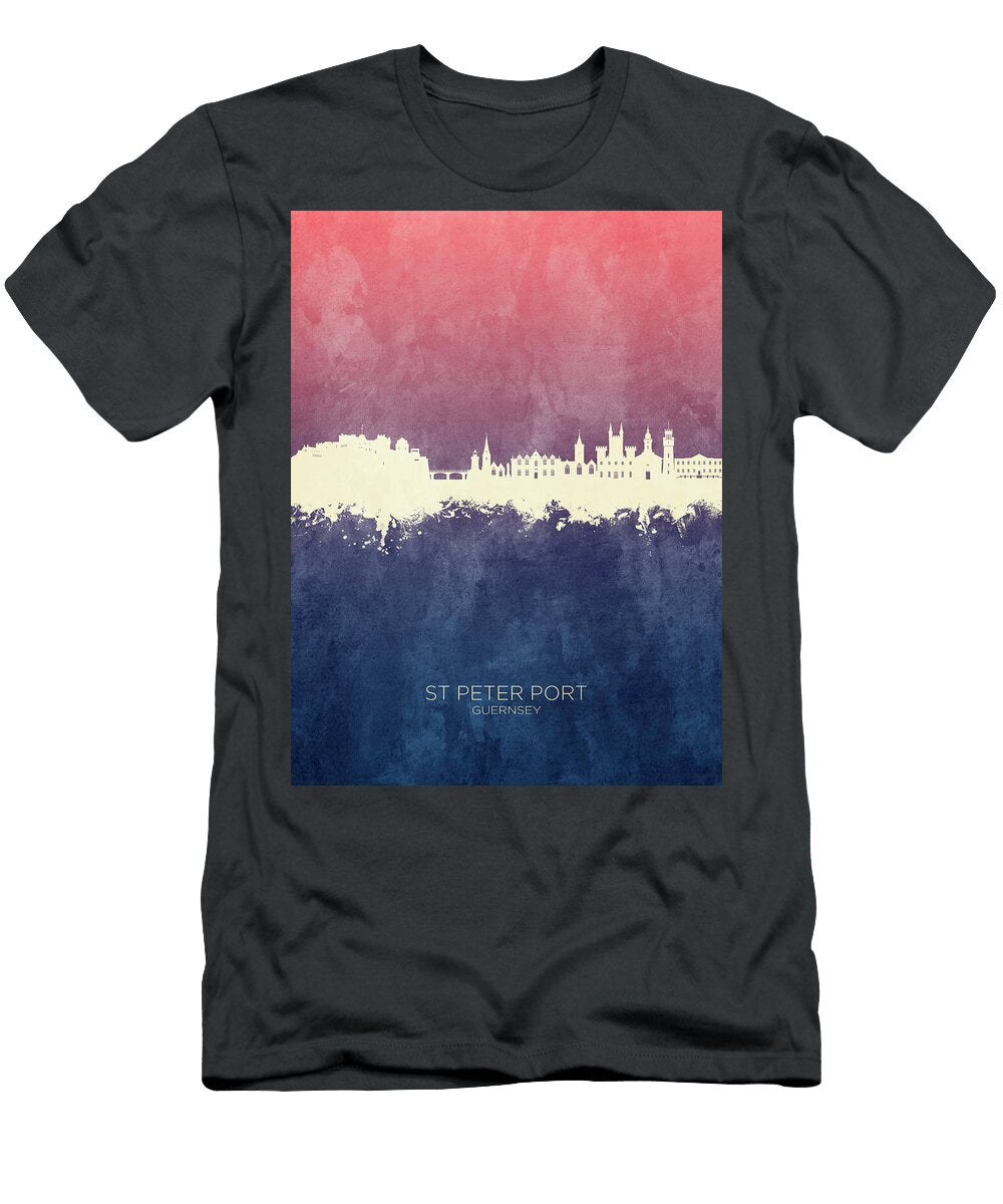 St Peter Port Guernsey Channel Islands Skyline 57 Michael Tompsett T-Shirt