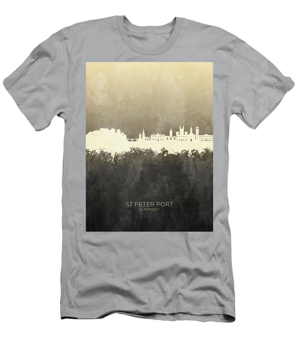 St Peter Port Guernsey Channel Islands Skyline 59 Michael Tompsett T-Shirt