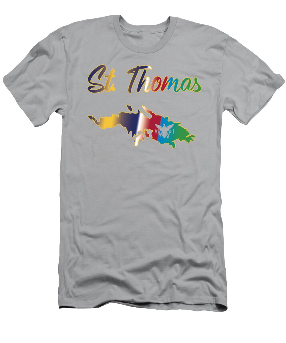 St Thomas Souvenir Vacation Travel Beach Caribbean St Thomas Island Aesthetic David Millenheft T-Shirt