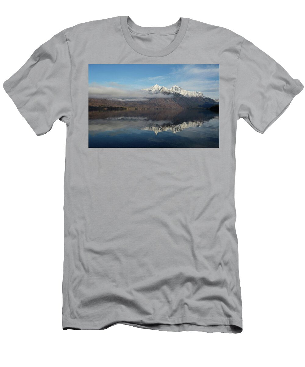 Stanton Mountain and Lake Mcdonald Whispering Peaks Photography T-Shirt