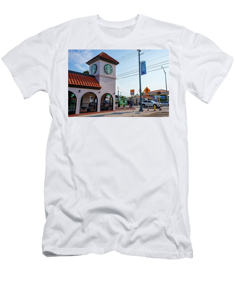 Starbucks Calle Ocho 8th Street Miami Felix Mizioznikov T-Shirt