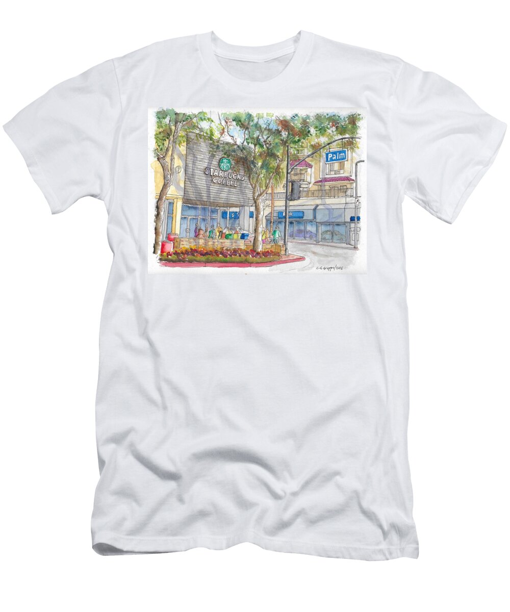 Starbucks Coffee in San Fernando Rd and Palms Burbank California Carlos G Groppa T-Shirt