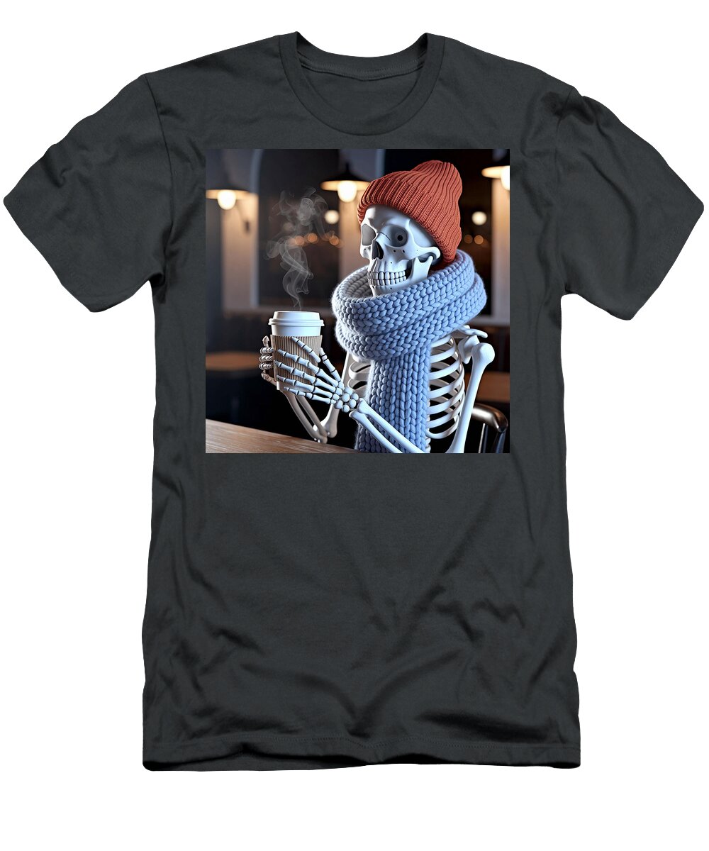 Starbucks Loving Skeleton Snap N Piks T-Shirt
