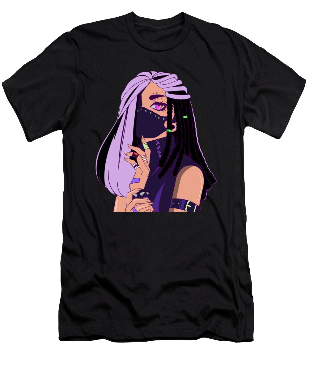 Steampunk Pastel Goth Girl Anime Aesthetic Nu Toms Store T-Shirt