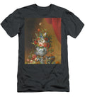 Still Life with Flowers in an Urn Birds and Fruit on a Ledge Below Art Follower of Anne Vallayercoster French T-Shirt