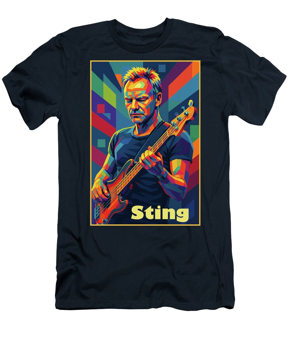 Sting with Bass Guitar Mal Bray T-Shirt