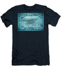 Stockton California Vintage Map Birds Eye View 1895 Blue Carol Japp T-Shirt