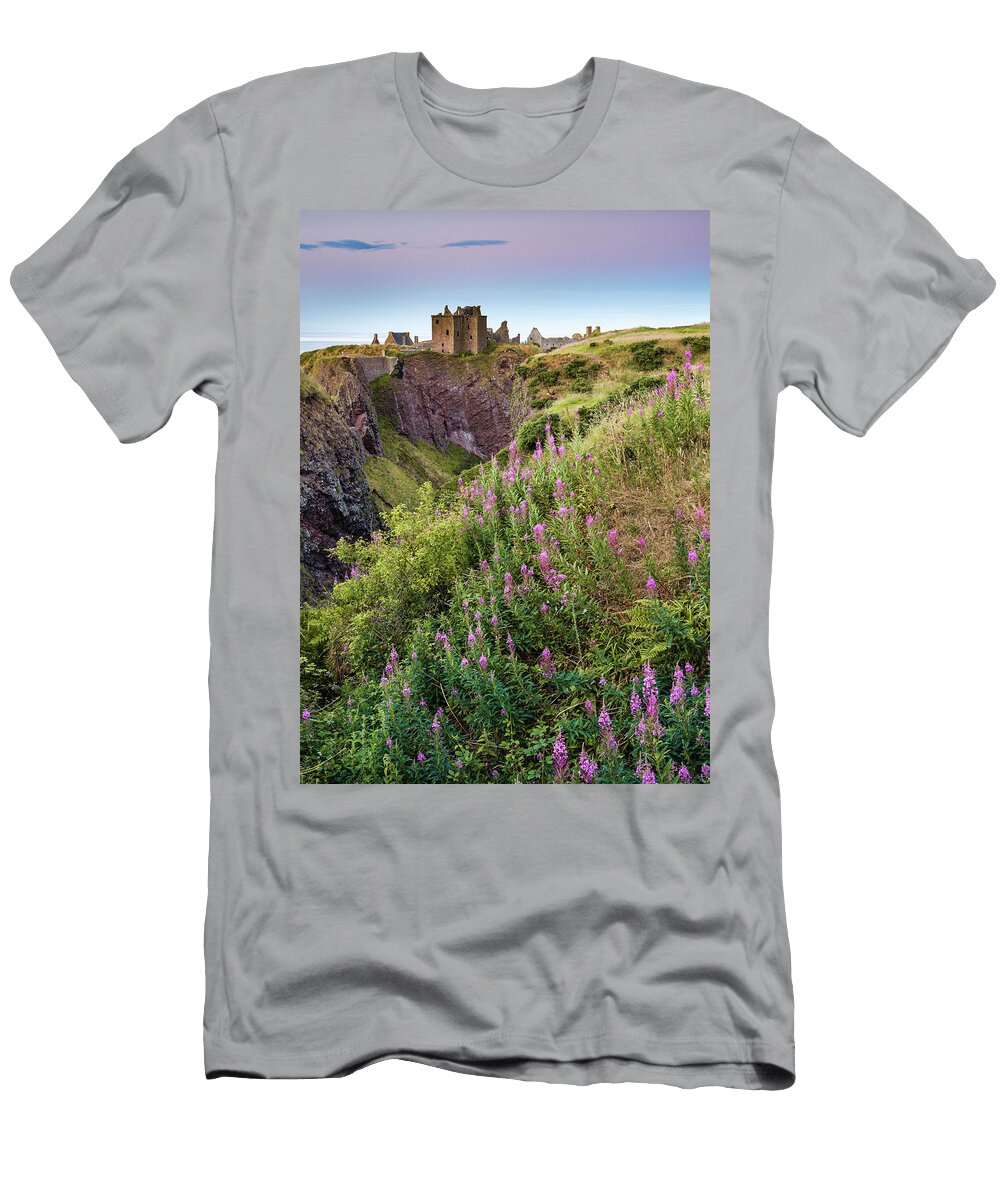 Summer At Dunnottar Castle Dave Bowman T-Shirt