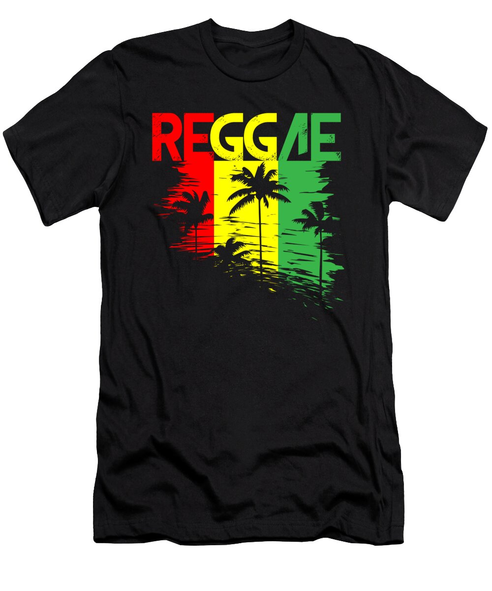 Summer Jamaican Beach Rasta Reggae Jamaica Florian Dold Art T-Shirt