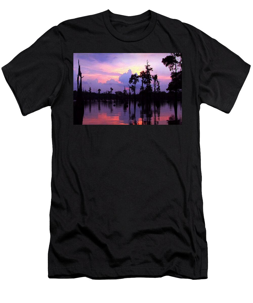 Sunset Skyview Reflections Clouds Landscape Unique Navin Joshi T-Shirt