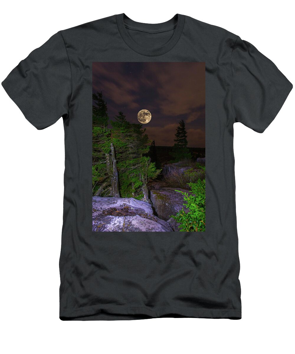 Supermoon Over Bear Rocks Jason Funk T-Shirt