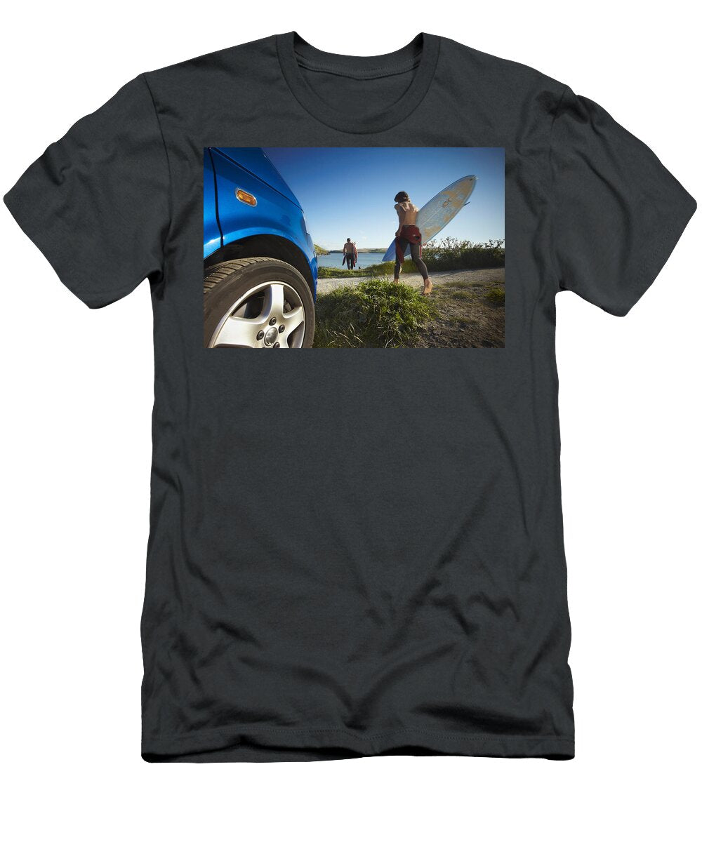 Surfers At the Beach Richard Taylor T-Shirt