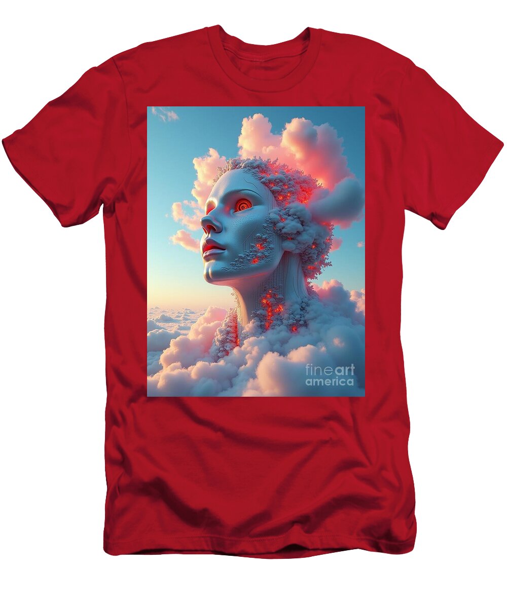 Surreal Cloud Woman Distant View T-Shirt