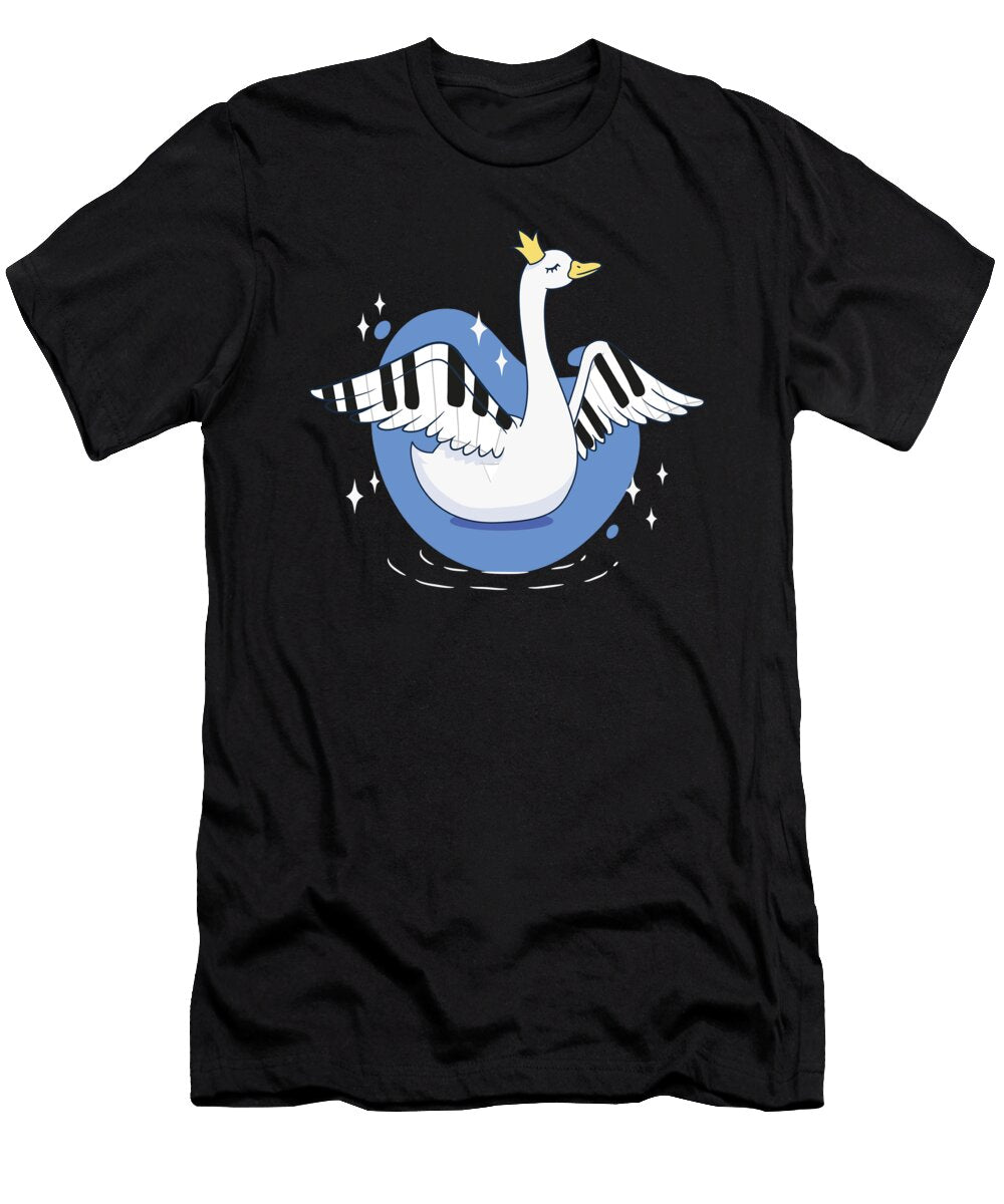 Swan Piano Keys Pianist Piano Player Musician Gift Thomas Larch T-Shirt